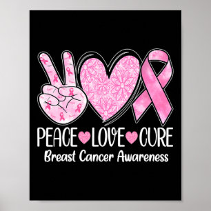 Liebe Heilung rosa Ribbon Brustkrebs Bewusstsein 1 Poster