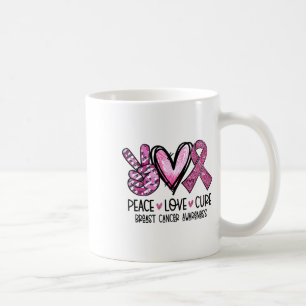 Liebe Heilung rosa Ribbon Krebs Brust Bewusstsein Kaffeetasse