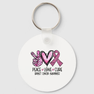 Liebe Heilung rosa Ribbon Krebs Brust Bewusstsein Schlüsselanhänger