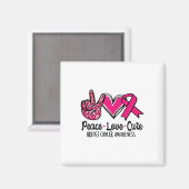 Liebe Heilung von rosafarbenem Krebs Brusterkranku Magnet (Vorderseite/Rückseite)