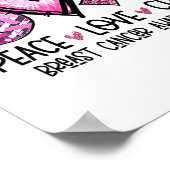 Liebe Heilung von rosafarbenem Krebs Brusterkranku Poster (Ecke)