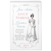 Liebe-Heirat-Zitat-Kalender 2013 Janes Austen Kalender (Titelbild)