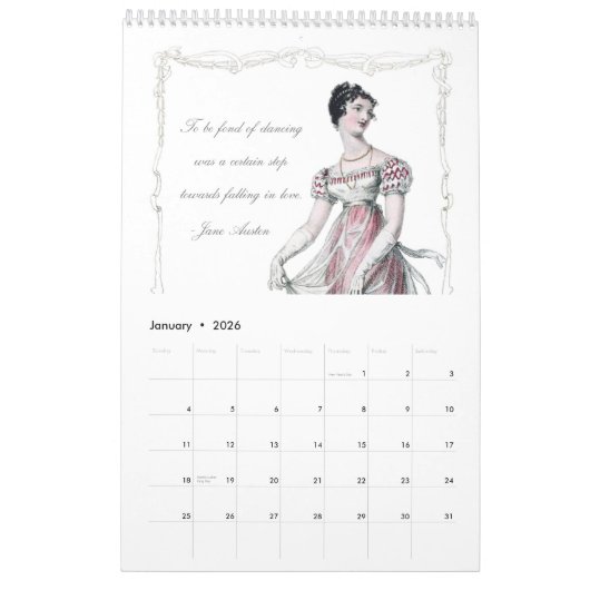 Liebe-Heirat-Zitat-Kalender 2013 Janes Austen Kalender (Jan 2026)