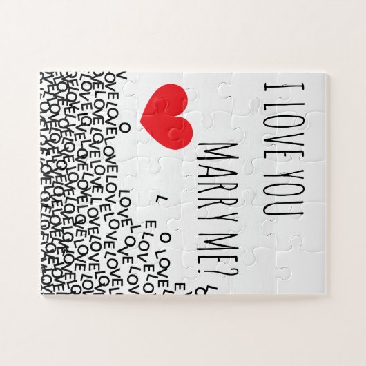 Liebe "Heirate mich?" Puzzle-Verlobung Puzzle (Horizontal)