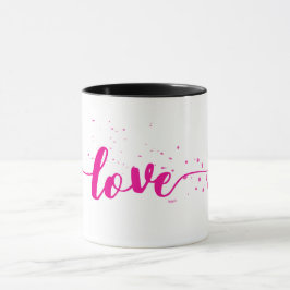 Liebe-heiß-rosa Textdekor modern Tasse