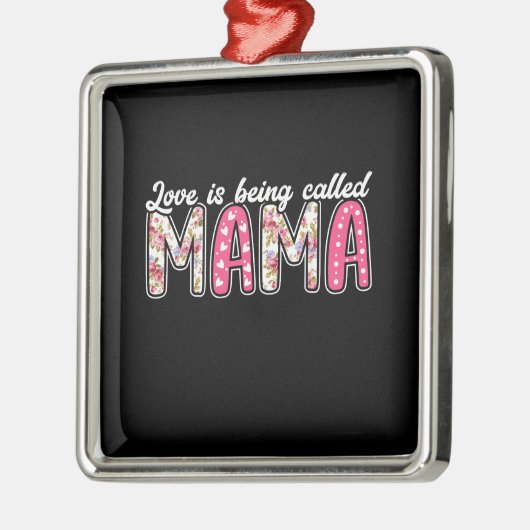 Liebe heißt Mama Ornament Aus Metall (Links)