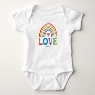 LIEBE Helle Farbe Regenbogen Kinderwagen Baby Strampler