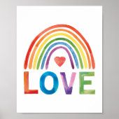 LIEBE Helle Rainbow Kinderzimmer Kinderdekoration Poster (Vorne)