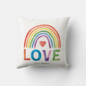 LIEBE Helles Rainbow Wasserfarbe Moderne Eleganz Kissen (Rückseite)