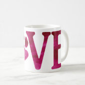 Liebe Helles Rosa Kaffeetasse (VorderseiteRechts)