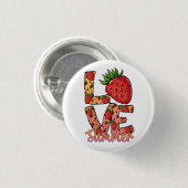 Liebe Hello Summer Strawberry Button (Vorne & Hinten)