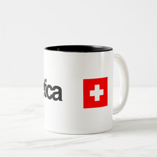 Liebe-HelveticaTasse 02 Zweifarbige Tasse (VorderseiteRechts)