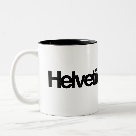 Liebe-HelveticaTasse 02 Zweifarbige Tasse (Links)