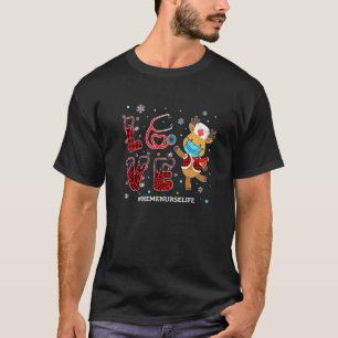 Liebe Heme Krankenschwester Büffel Kariert Leopard T-Shirt