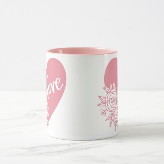LIEBE HERART BLUME TASSE (Zentrum)