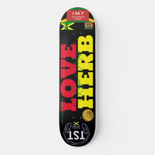 LIEBE HERB JMT JAMAICA 8 1/4" Skateboarddecke Skateboard (Vorderseite)