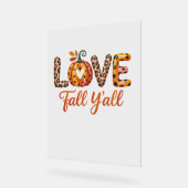 Liebe Herbst Acrylschild (Winkel)