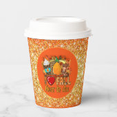 Liebe Herbst Farbe anpassen Pappbecher (Vorderseite)