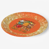 Liebe Herbst Farbe anpassen Pappteller (Schrägansicht)