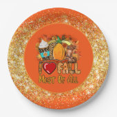 Liebe Herbst Farbe anpassen Pappteller (Vorderseite)