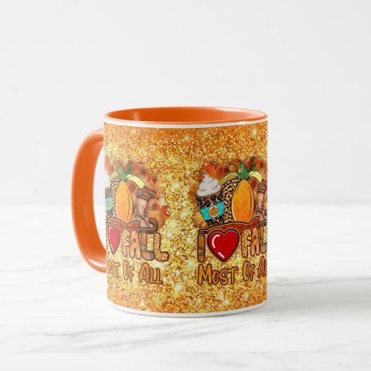 Liebe Herbst Farbe anpassen Tasse (Vorderseite Links)