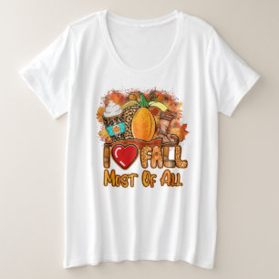 Liebe Herbst Herbst Anpassen Große Größe T-Shirt