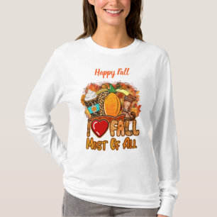 Liebe Herbst Herbst Text anpassen T-Shirt