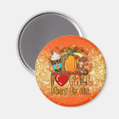 Liebe Herbst Herbst Text und Farbe anpassen Magnet (Vorderseite/Rückseite)