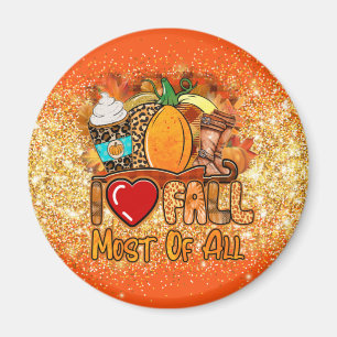 Liebe Herbst Herbst Text und Farbe anpassen Magnet