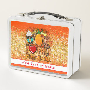 Liebe Herbst Herbst Text und Farbe anpassen Metall Brotdose