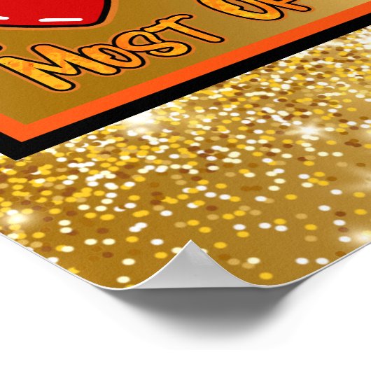 Liebe Herbst Herbst Text und Farbe anpassen Poster (Ecke)