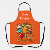 Liebe Herbst Herbst Text und Farbe anpassen Schürze (Vorderseite)