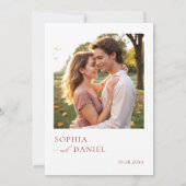 Liebe Herbst Romantik Foto Hochzeit Einladung (Rückseite)