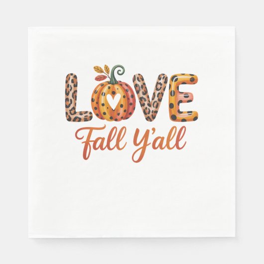 Liebe Herbst Serviette (Vorderseite)
