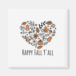 Liebe Herbst Y'all Leopard Pumpkin Herbstsaison Wo Magnet