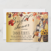 Liebe Herbstleaves Ladder Gold Brautparty Einladung (Vorderseite)