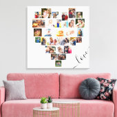 Liebe Herz 29 FotoCollage Stretched Canvas Print Leinwanddruck (Insitu (Wohnzimmer))