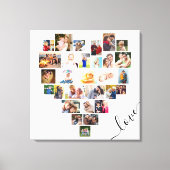 Liebe Herz 29 FotoCollage Stretched Canvas Print Leinwanddruck (Vorderseite)