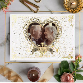 Liebe Herz 50 Jubiläum Feier Party Folieneinladung