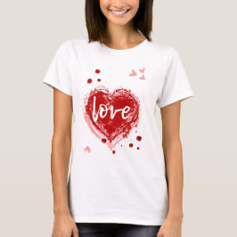 Liebe Herz am Tag des Roten Valentins T-Shirt