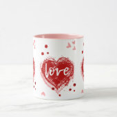 Liebe Herz am Tag des Roten Valentins Tasse (Zentrum)