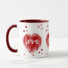 Liebe Herz am Tag des Roten Valentins Tasse