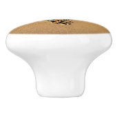 Liebe-Herz an den Strand-personalisierten Namen Keramikknauf (Seitenansicht)