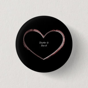 Liebe Herz Attraktive, charmante Hochzeit Button