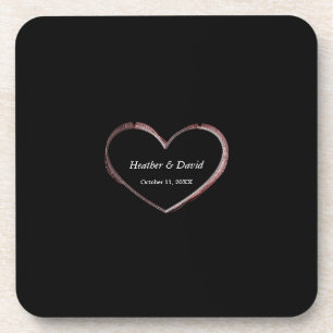 Liebe Herz Attraktive, charmante Hochzeit Getränkeuntersetzer