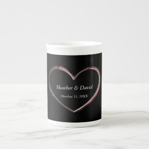 Liebe Herz Attraktive, charmante Hochzeit Porzellantasse