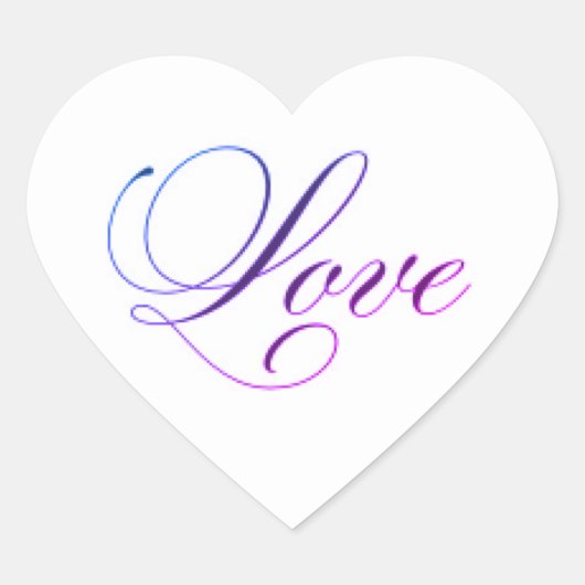 Liebe Herz-Aufkleber (Vorderseite)