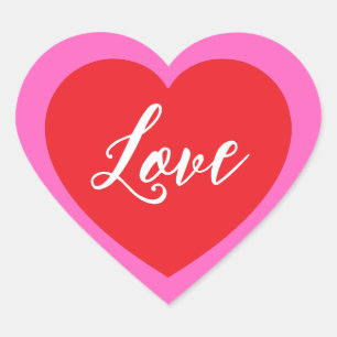 Liebe Herz-Aufkleber