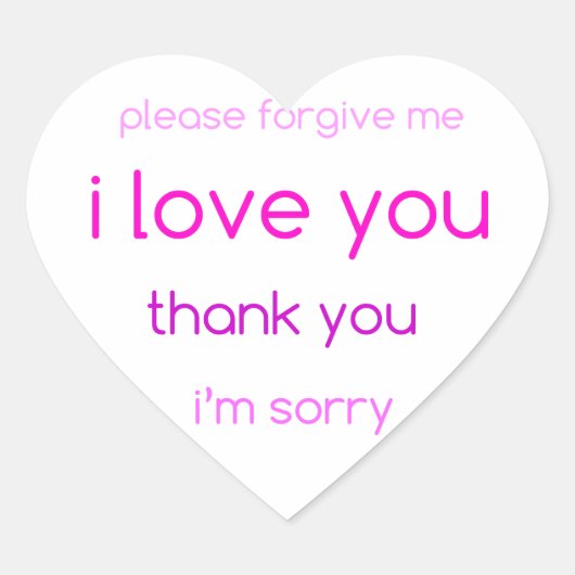 Liebe Herz-Aufkleber (Vorderseite)