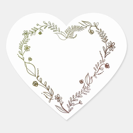 Liebe Herz-Aufkleber (Vorderseite)